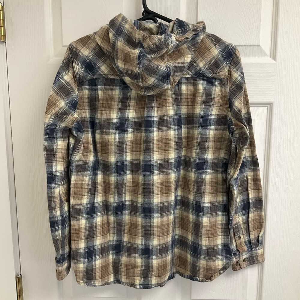 Carhartt Hooded Button Down Flannel Shirt - Picture 2 of 7